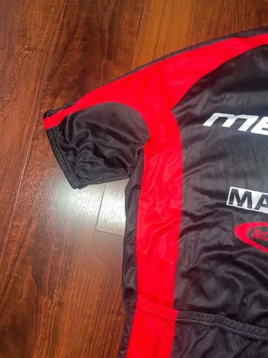 Merida Men's Short Sleeve Cycling Jersey Full Zip MTB Bike Shirt - Black/Red - Picture 12 of 16